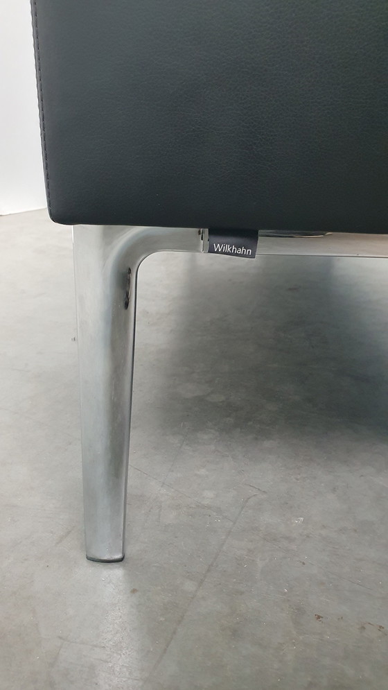 Image 1 of Asienta Design Sofa 3Z Black Leather Wilkhahn Jehs & Laub 2019