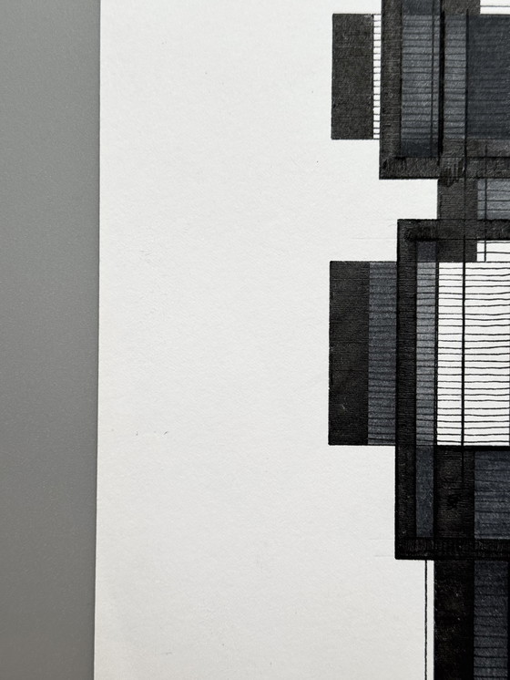 Image 1 of Eugène Eechaut (1928-2019) Architectural Abstraction, Ink, 1988