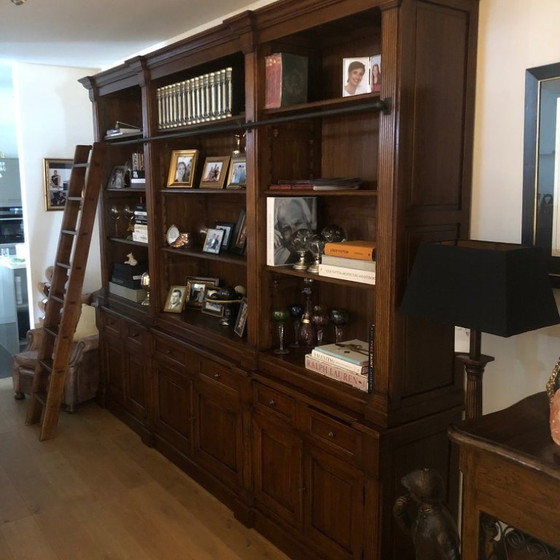 Image 1 of Eichholtz boekenkast bibliotheek kast King William + ladder - 322 cm