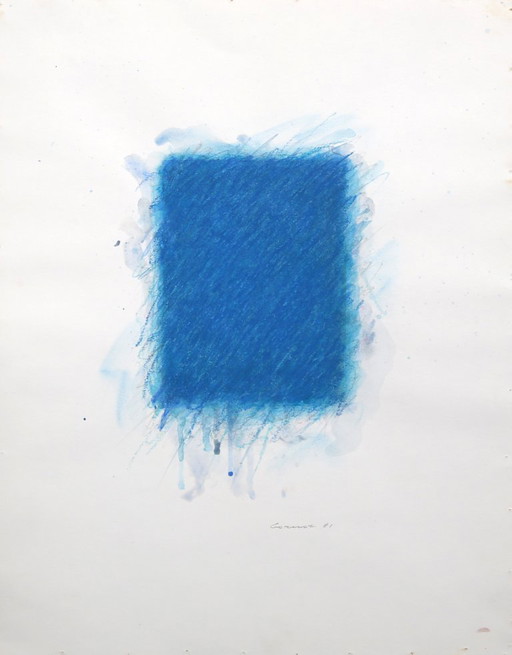 "Flat Spaces" Bernd Berner, Signierte Gouache Kunst aus 1981