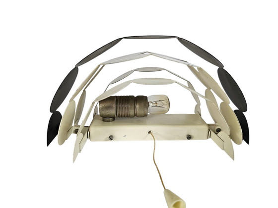 Image 1 of Doria Leuchten - Weiß/Graues Metall - Hängeleuchte - W-Deutschland - 60er Jahre