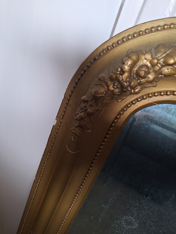 Image 1 of Vecchio specchio con vetro invecchiato/patina