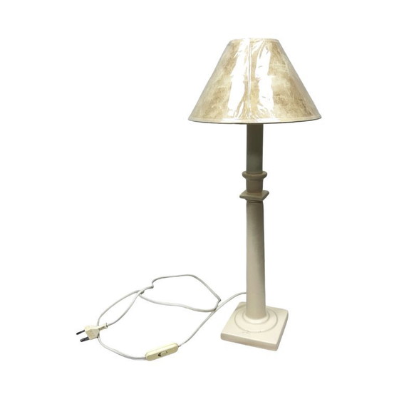 Table Lamp By Kostka France (Ref. T 200), Ceramic, 1970s/80s, Retro/Vintage Column Style. – Plastic (photo 4 of 16)