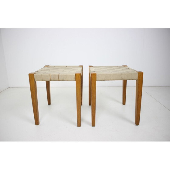 Image 1 of Pair of Mid-century Stools czechoslovakia 1950s