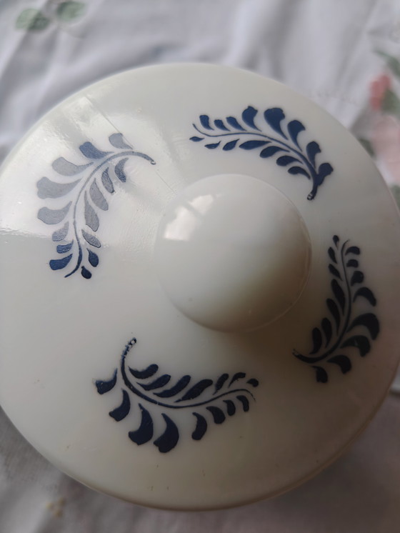 Image 1 of Zeldzame Set Vintage Zwarte Kat / Chat Noir Melkglazen Voorraadpotten – Nieuwstaat!