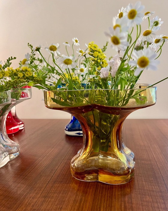 Vaas Onnenlehti Helena Tynell Riihimäen Mid-Century Design – Riihimäen Lasi, Vazen, Glass (photo 4 of 5)