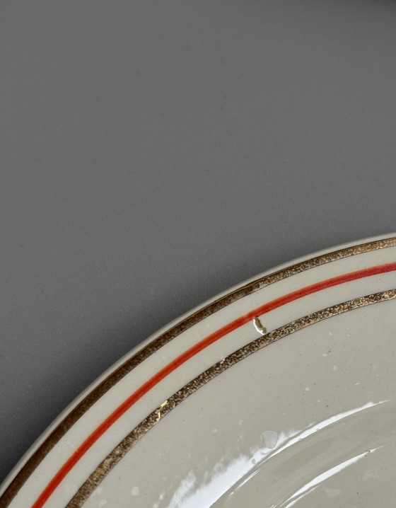 Image 1 of Set di 12 piatti da dessert o da colazione vintage Boch Frères - anni '40