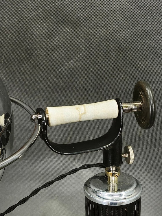 Image 1 of Lampe de table réglable en quartz chromé de style Bauhaus Hanau, années 1930, Allemagne