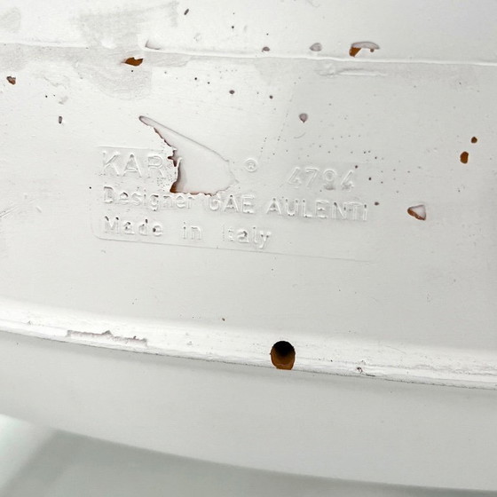 Image 1 of Coppia di poltrone lounge modello 4794 bianche di Gae Aulenti per Kartell, anni '70