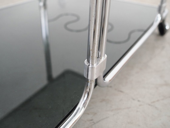 Image 1 of Glazen barkast op wielen, Italiaans design, jaren 70, gemaakt in Italië