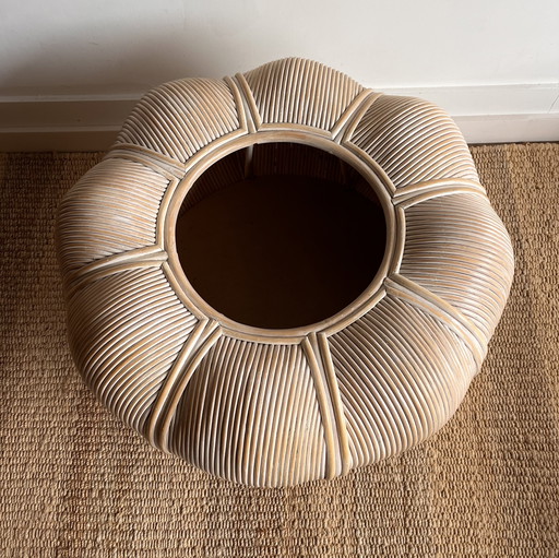 XXXL ‘Pencil reed’ rattan planter Vivai del  sud stijl