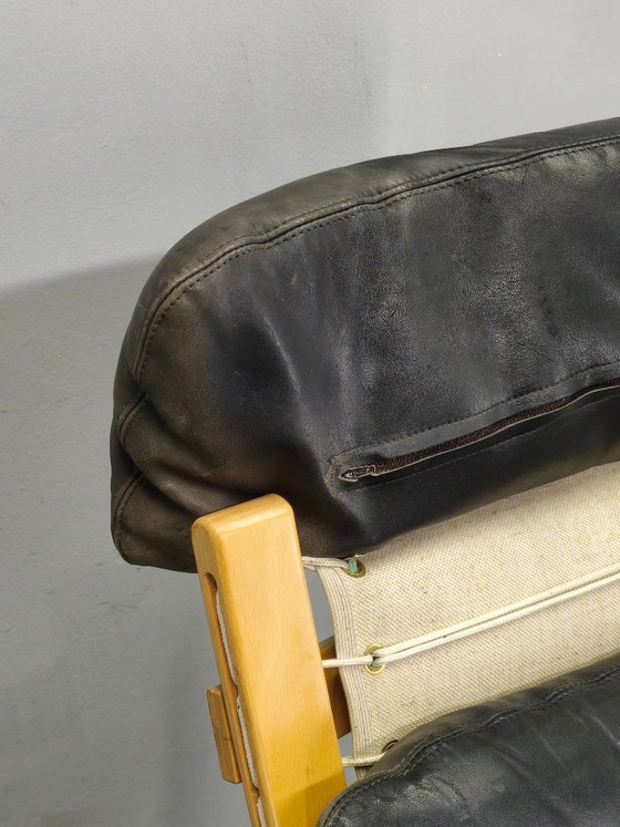 Image 1 of Ingmar Relling Siesta Lounge Chair in Leather, Norway, 1970s