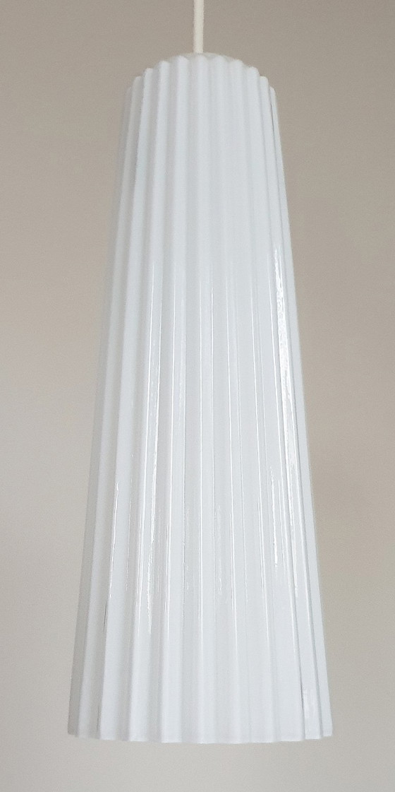 Image 1 of 2x Lamp - TYP T0712 - Opaline glas plissé - Ikea / 365+ Lunta 11