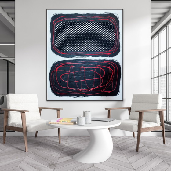 Antadze Abstrakte Komposition XXL – Gemälde & Zeichnungen, Canvas, Textile (photo 5 of 15)