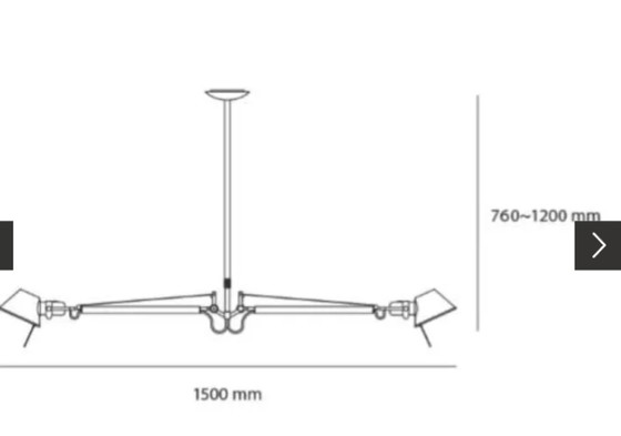 Suspension Artemide Tolomeo à 2 bras – Design italien emblématique – Aluminium (photo 3 of 5)