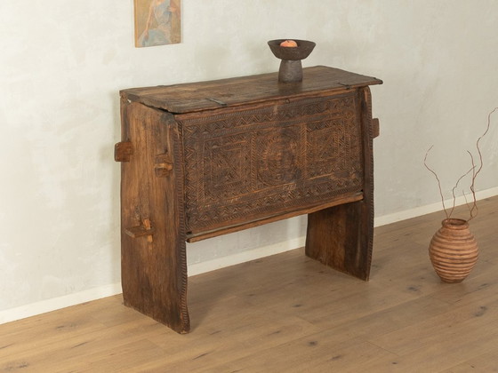 Antico baule nuziale turkmeno – Armadi contenitori, Wood (photo 4 of 9)
