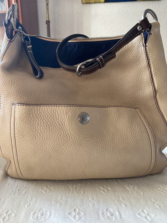 Image 1 of Coach handbag, leather, beige, new