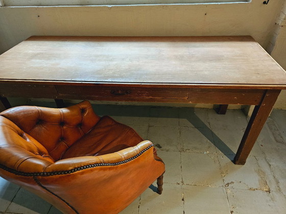 French farmhouse table or as a desk, long table of 2 meters! – Dining tables, Metal, Wood (photo 6 of 10)