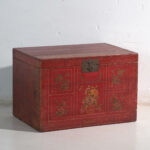 Baule antico dipinto con pittura originale – Cina, circa 1900 – Armadi contenitori, Iron, Brass (photo 6 of 25)