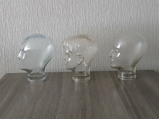 Glass Mannequin Heads - Vintage