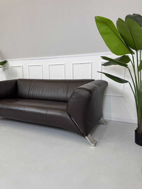 Image 1 of Rolf Benz 322 Pelle Marrone Divano Designer Divano