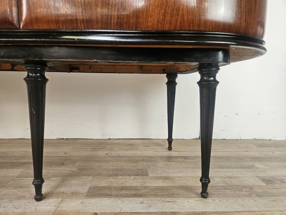 Vittorio Dassi Rosewood Credenza With Black Glass Top, Italian 1940 – Vittorio Dassi Mobili Moderni (photo 32 of 36)