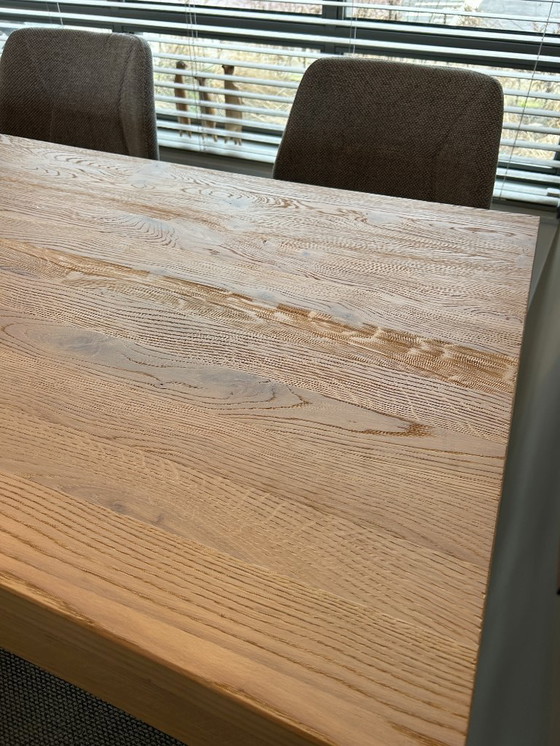 Image 1 of Table de bar (table haute) en bois 140x80x94 avec 4 tabourets