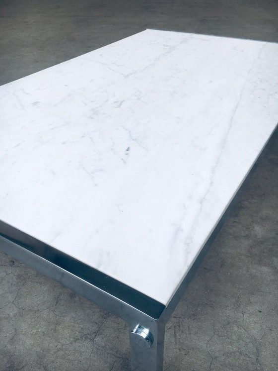 Image 1 of Postmodern Design Carrara Marble Low Coffee Table, Italy 1970's