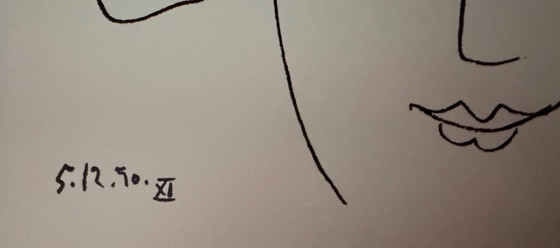 Image 1 of Pablo Picasso: "The Face of Peace XI, 1950." Dated in the plate.