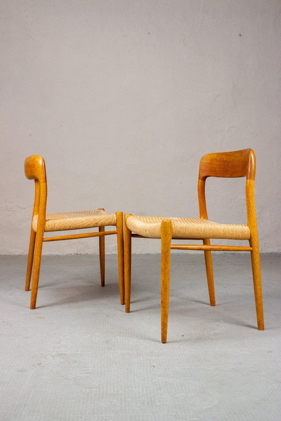 2 Niels Möller Nr. 75 Sedia Rovere Vintage Mid Century Danese – Niels Otto Møller, Sedie da pranzo, Wood (photo 6 of 15)