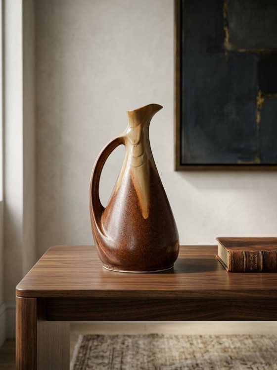Caraffa Denbac in gres smaltato marrone – Art déco – 24 cm – Vasi, Ceramic (photo 2 of 7)