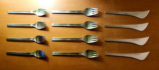 Image 1 of GEORG JENSEN 1955 12 Gedecke von MAGNUS STEPHENSEN Modell TUJA TANAQUIL