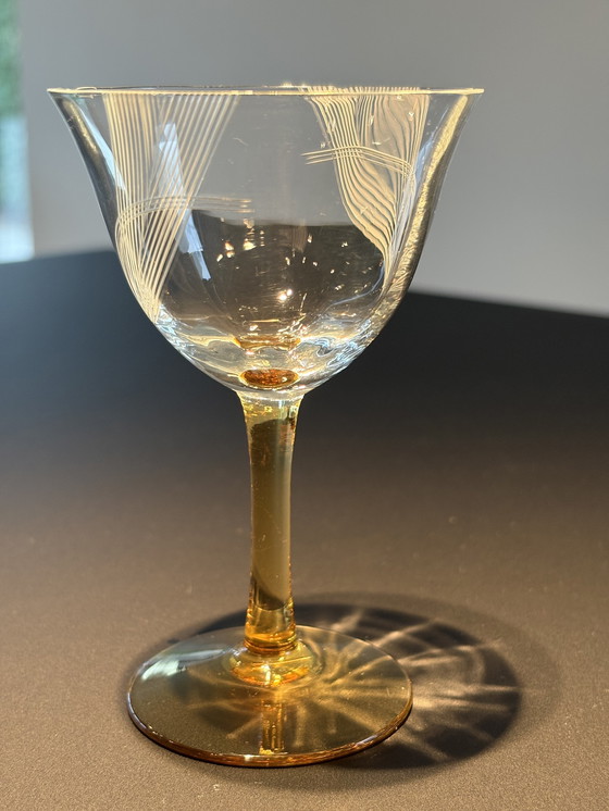 Image 1 of Service Art Déco (années 1930) composé de deux verres à porto et d'un verre digestif