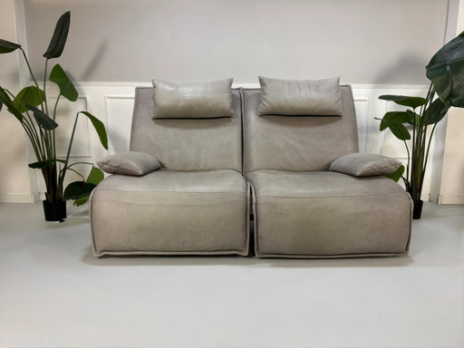 Koinor Epos Evia Sofá de diseño Leder Grau Sofá