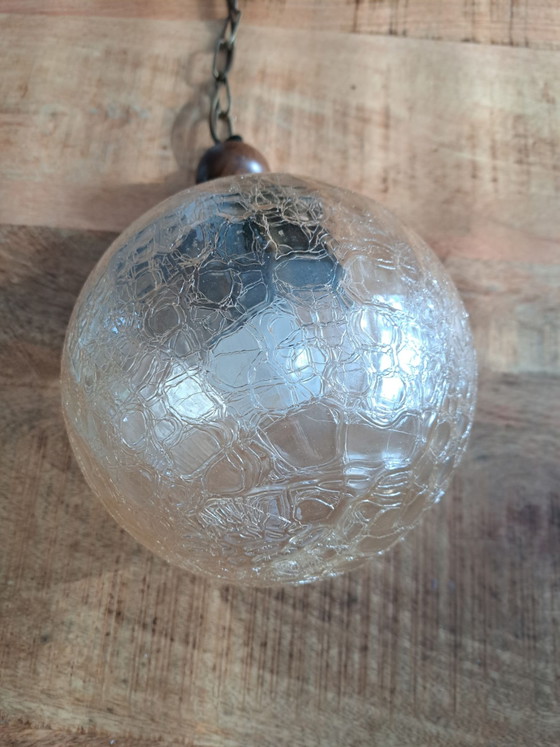 Vintage Pendant lamp, 60s/70s, Ø 20cm – Glass, Metal (photo 5 of 5)
