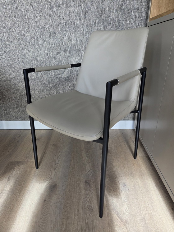 Vier Eetkamerstoelen Movani – Leather, Metal (photo 3 of 6)