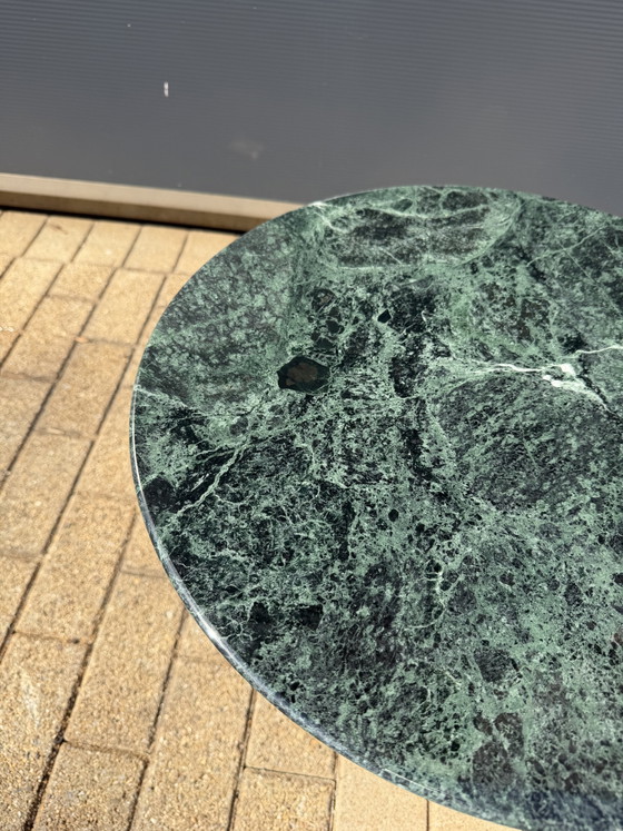 Image 1 of Table d'appoint Knoll Tulip en marbre Alpe Verde en parfait état !! Eero Saarinen