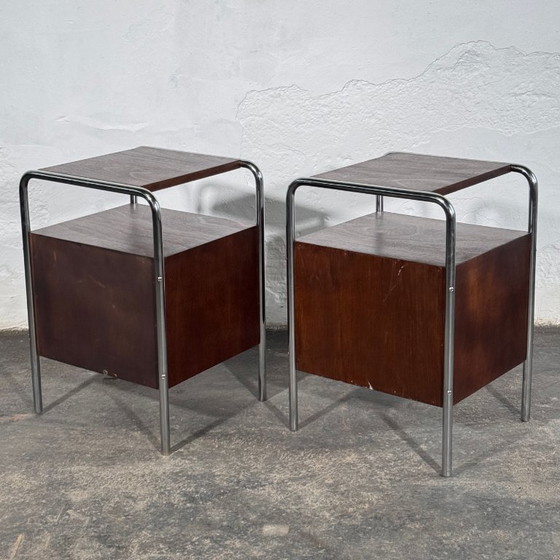 Image 1 of Bauhaus Bedside Table by Mücke-Melder, 1950s
