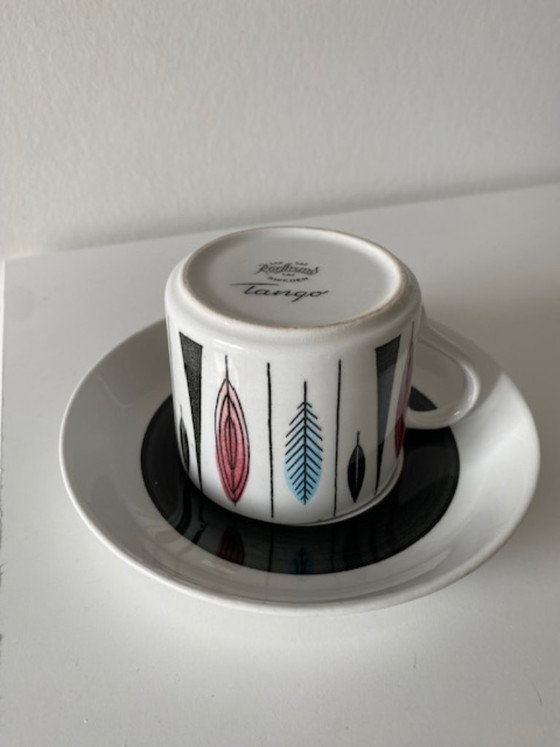 Image 1 of Rörstrand Schweden Hertha Bengtson 1950er Jahre 2 seltene Tassen Untertassen