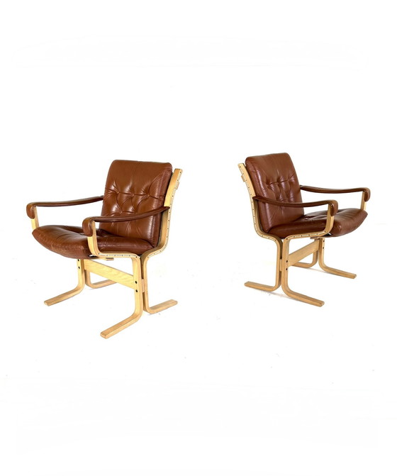 Image 1 of 2x fauteuil vintage 'Siesta', Ingmar Relling, Westnofa '70