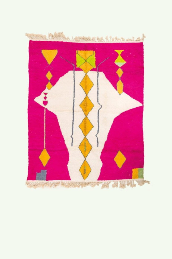 Image 1 of Großer Teppich im Beni-Ourain-Stil, marokkanischer Schafwollteppich, 3 x 2 m