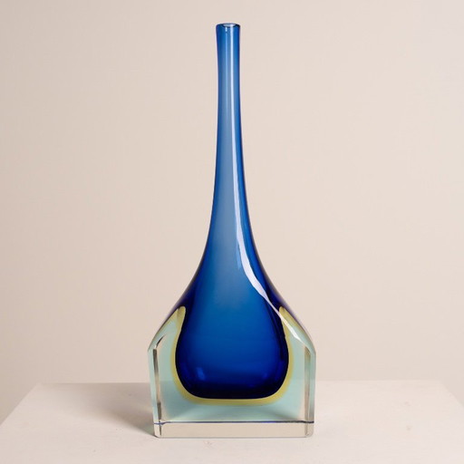 Italian Sommerso Art Glass Vase
