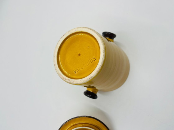 Ceramic Table Bin from Vallauris, Table accessories, Yellow, Vintage (photo 8 of 9)