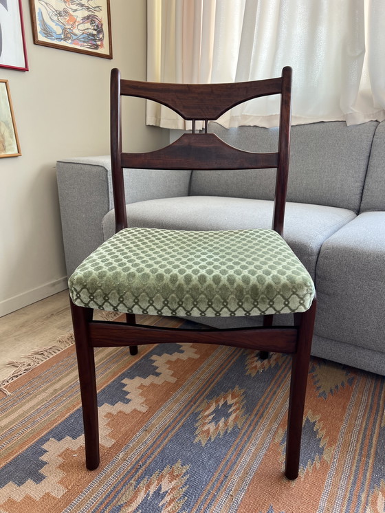 Image 1 of 4x rosewood Mid - Century wooden chairs
