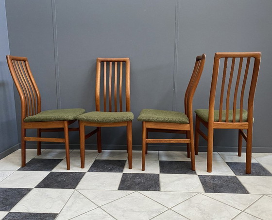 6 sedie da pranzo in teak di Kai Kristiansen per Schou Andersen Denmark – Textile, Wood (photo 5 of 10)