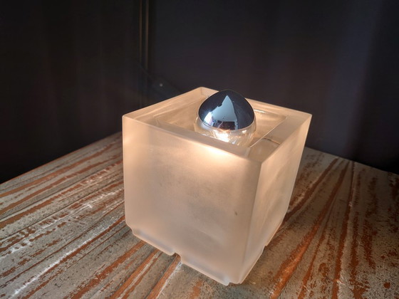 Image 1 of Vintage Nachtmann Leuchten glazen kubus tafellamp