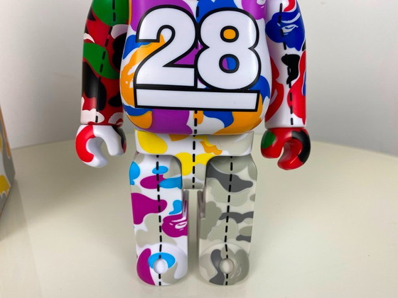 Image 1 of Bearbrick BAPE A BATHING APE 28. Jubiläum 02 CAMO #2 400% MEDICOM Toys