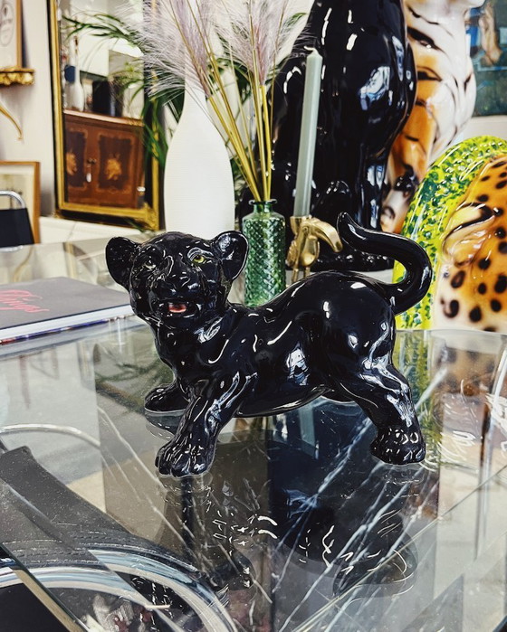 Image 1 of Panther Cub Ceramic