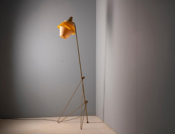 Lampada da terra vintage di Josef Hůrka per Napako, anni '50, Cecoslovacchia, 160 × 32 × 32 cm (photo 3 of 11)