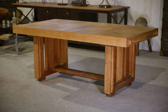 Art Deco oak table by Léon and Maurice Jallot 1940s – Dining tables, Wood (photo 5 of 15)